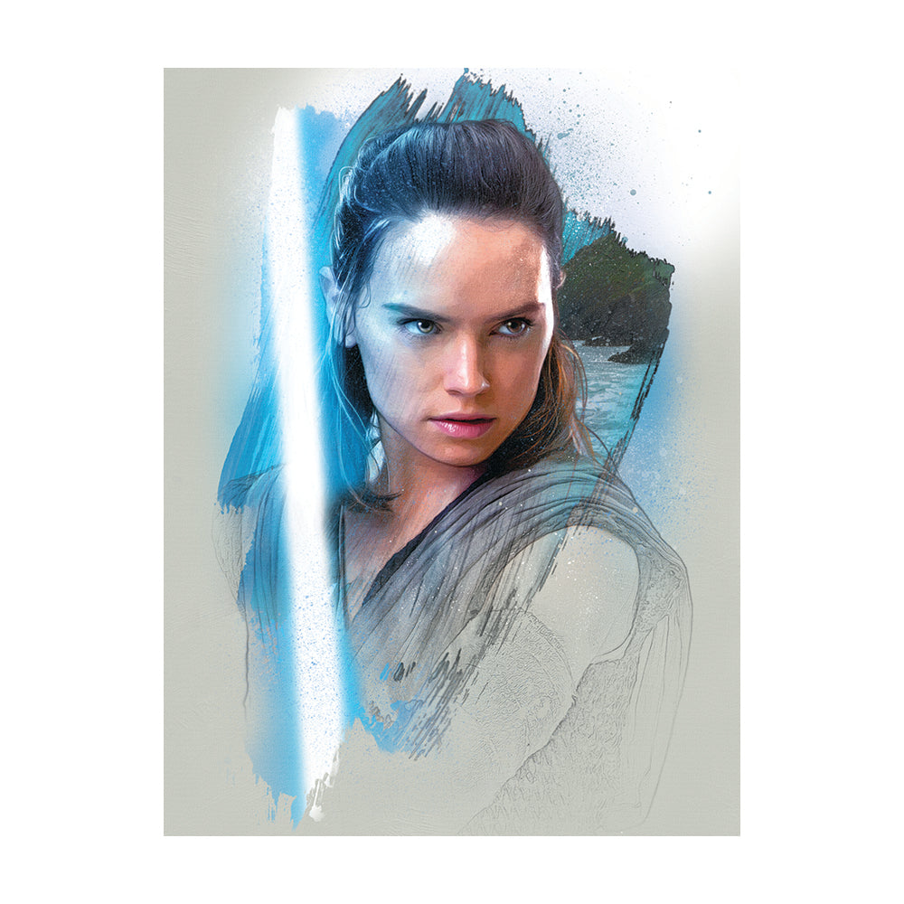 Star Wars: The Last Jedi Rey Brushstroke Canvas 60x80cm