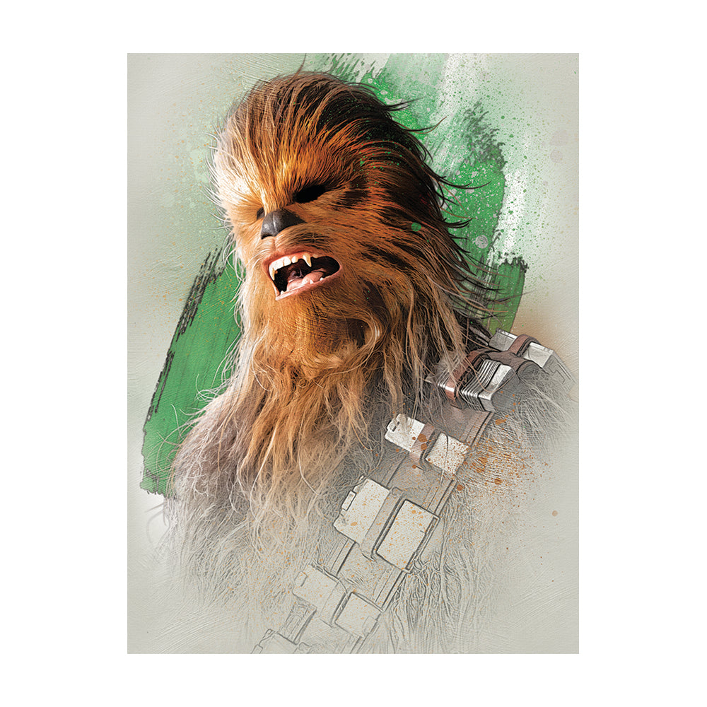 Star Wars: The Last Jedi Chewbacca Brushstroke Canvas 60x80cm