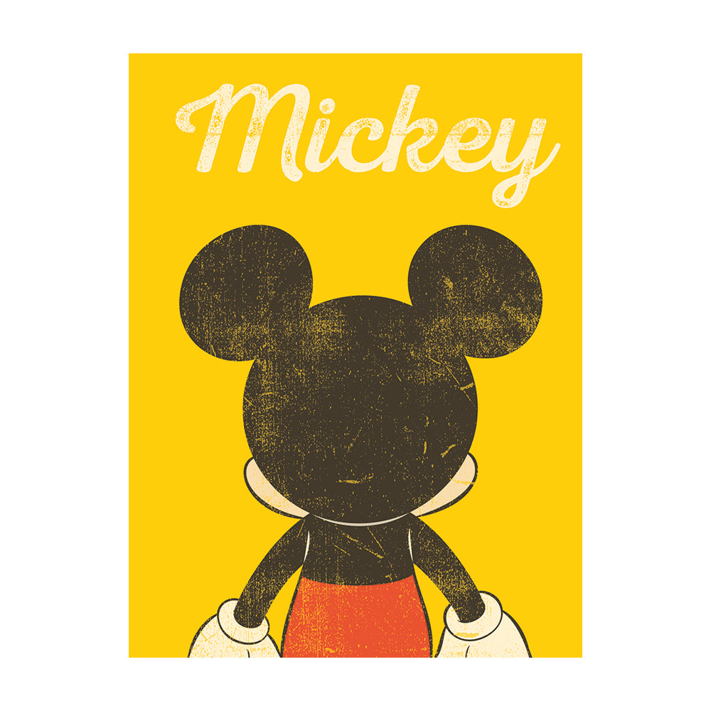 Mickey Mouse Back Distressed Canvas 60x80cm