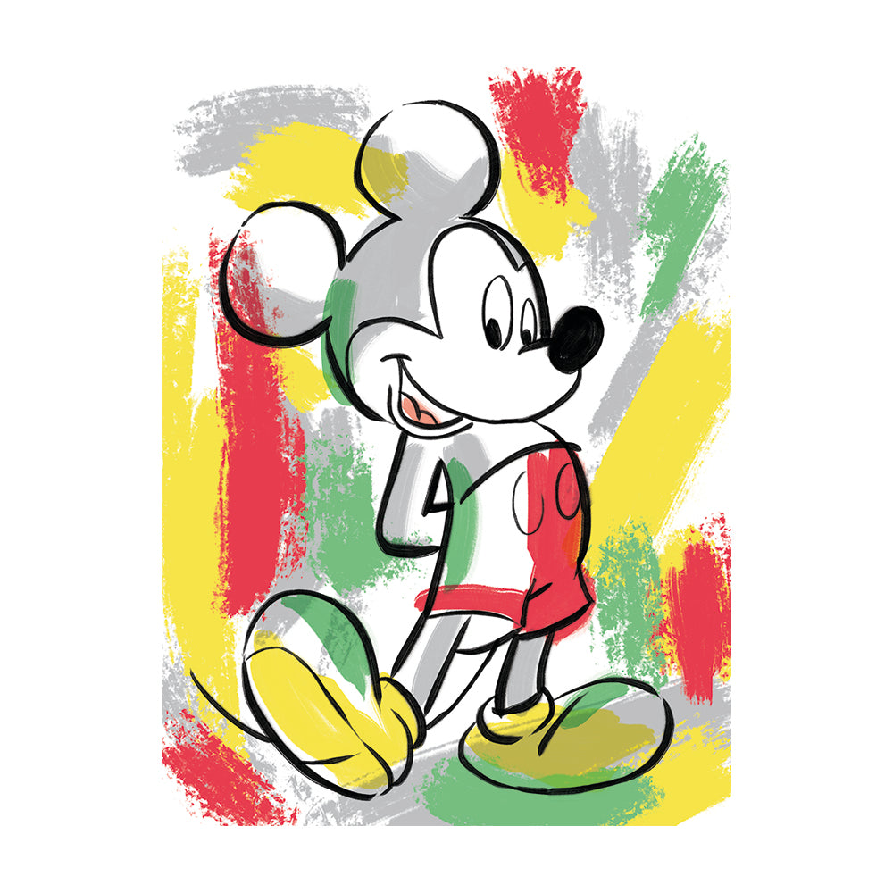 Mickey Mouse Paint Stripes Canvas 60x80cm