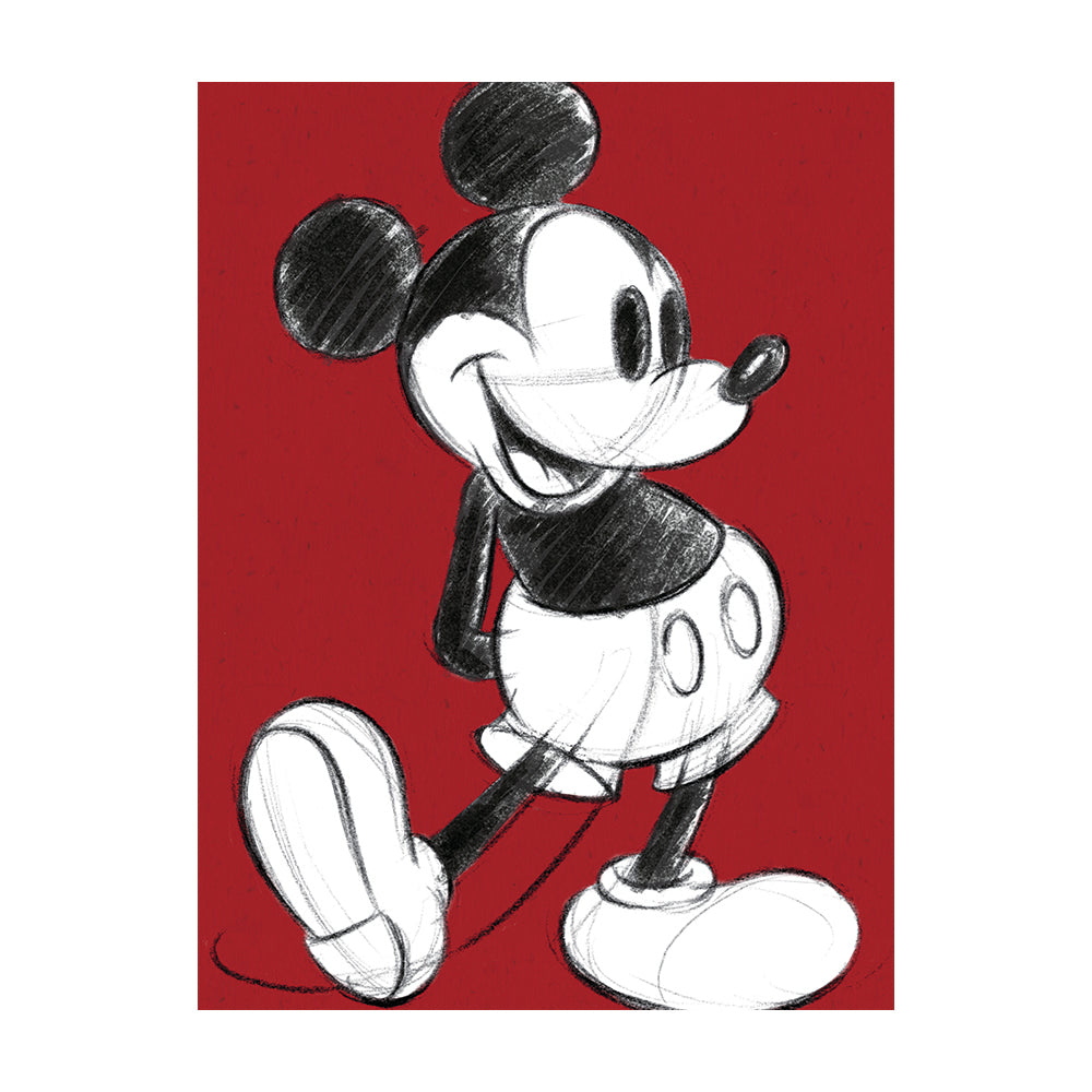 Mickey Mouse Retro Red Canvas 60x80cm