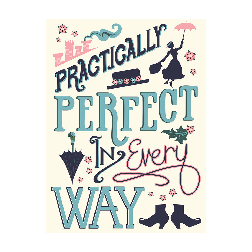 Mary Poppins Practically Perfect In Every Way Canvas 60x80cm