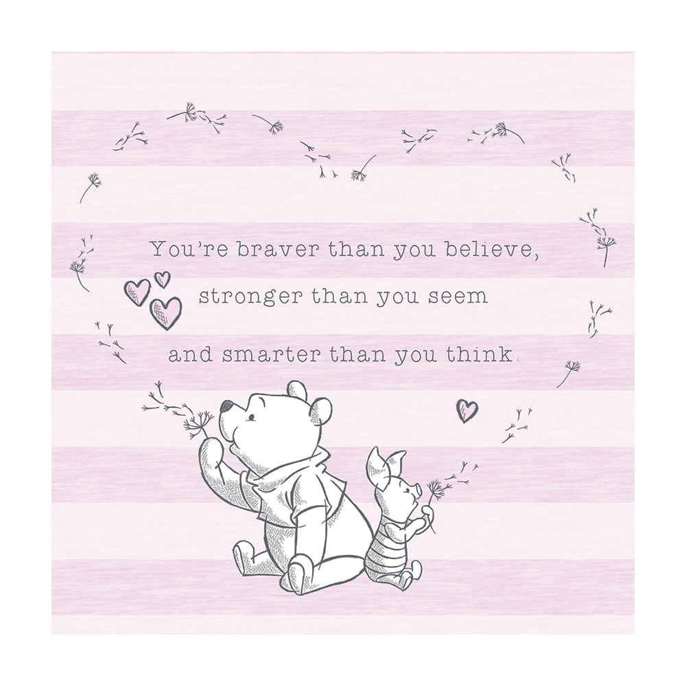 Winnie The Pooh Believe Canvas 40x40cm