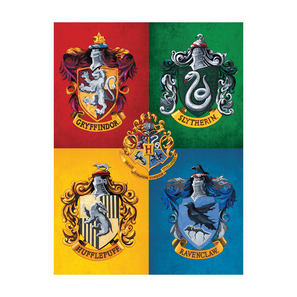 Harry Potter Colourful Crests Canvas 30x40cm