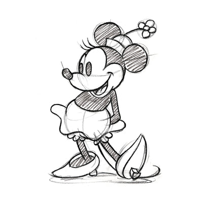 Minnie Mouse Sketched Single Canvas 60x80cm