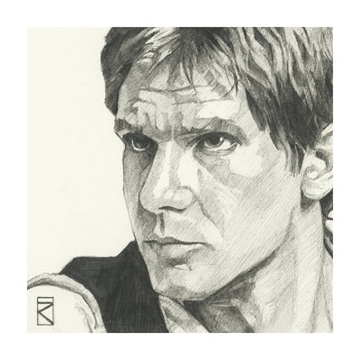 Star Wars Han Solo Sketch Canvas 30x30cm