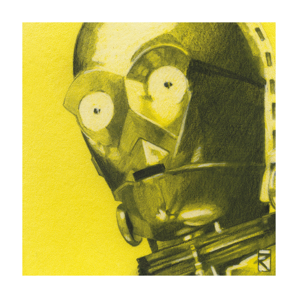 Star Wars C3PO Sketch Canvas 30x30cm