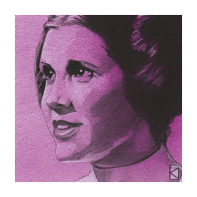 Star Wars Princess Leia Sketch Canvas 30x30cm