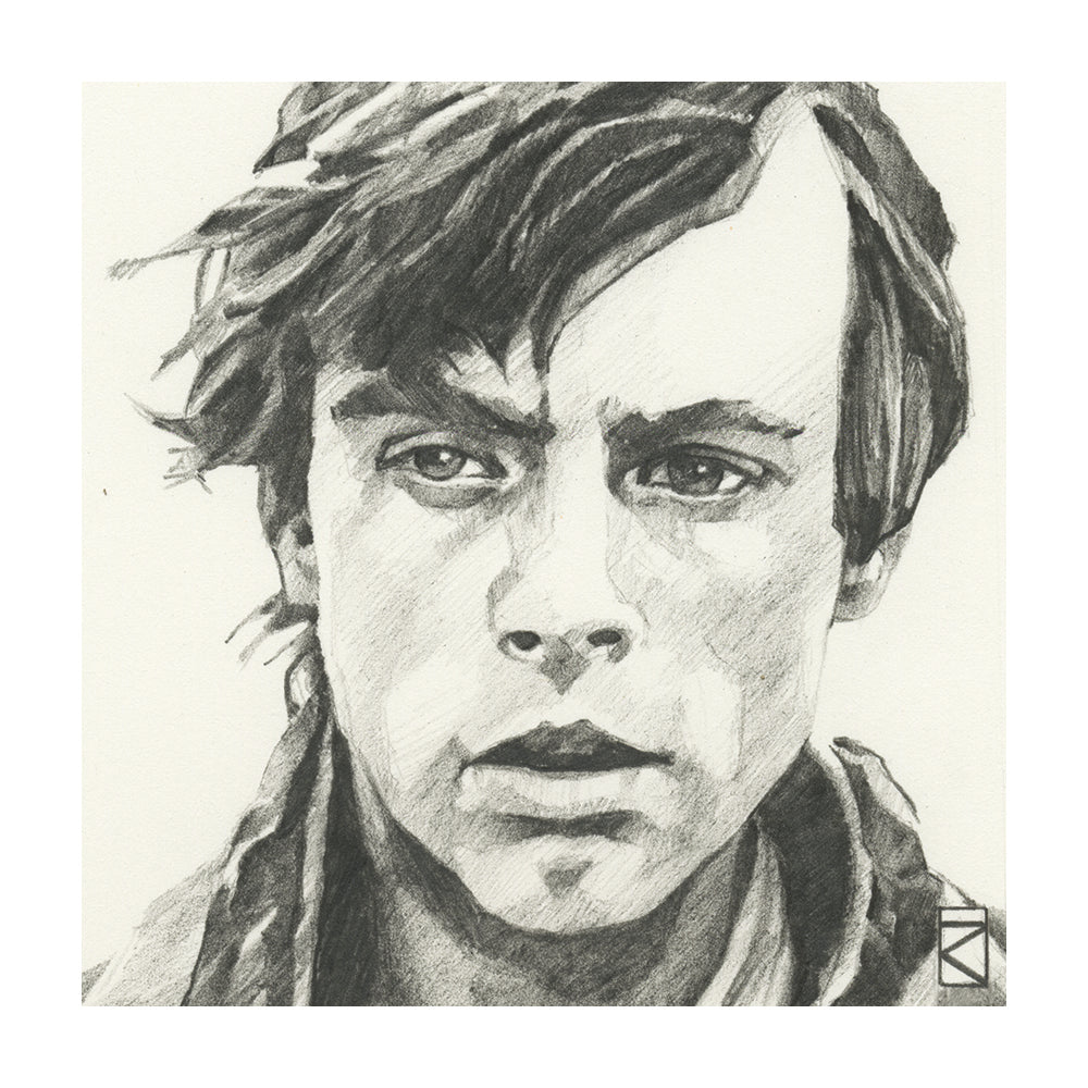 Star Wars Luke Skywalker Sketch Canvas 30x30cm