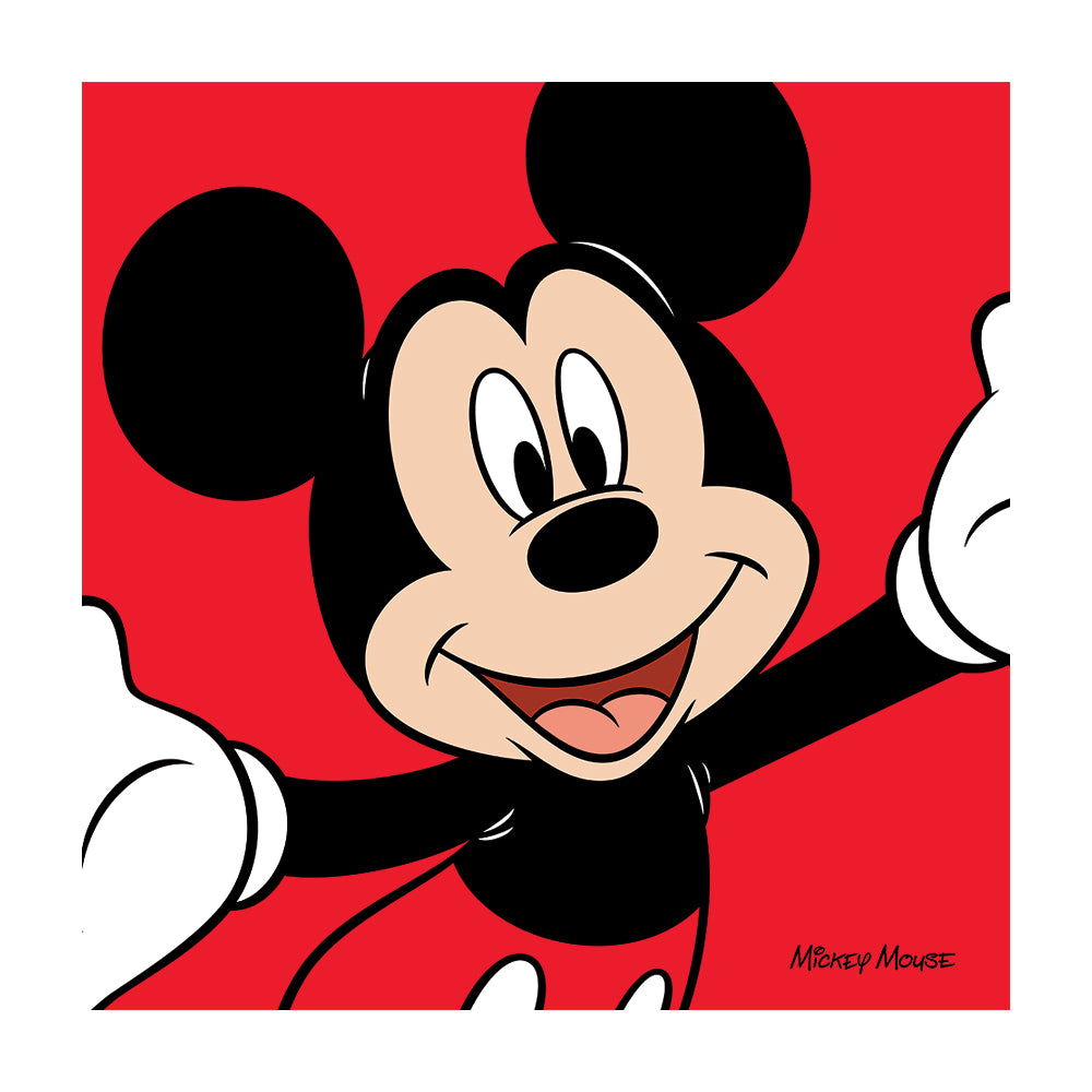 Mickey Mouse Red Canvas 40x40cm