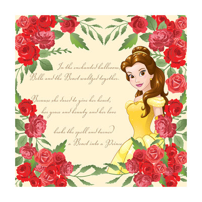 Beauty And The Beast Roses Canvas 40x40cm