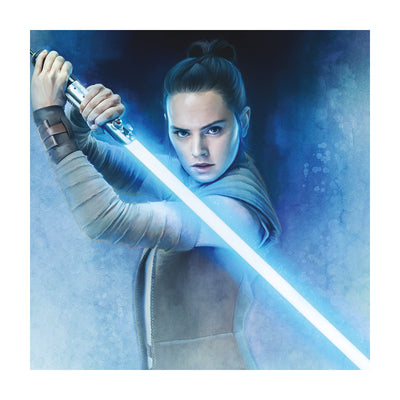 Star Wars: The Last Jedi Rey Lightsaberg GuardCanvas 40x40cm