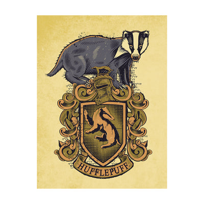 Harry Potter Hufflepuff Crest Canvas 60x80cm